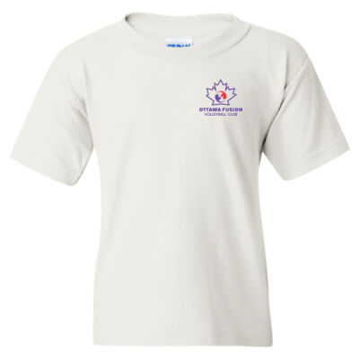 Gildan Youth Fusion Small Leaf Printed T-Shirt Thumbnail