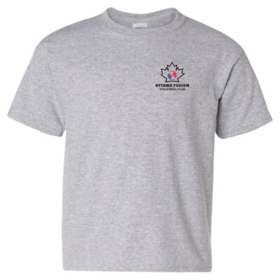 Gildan Youth Fusion Small Leaf Printed T-Shirt Thumbnail