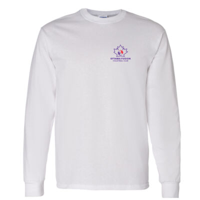 Gildan Unisex Fusion Small Leaf Printed Long Sleeve Thumbnail