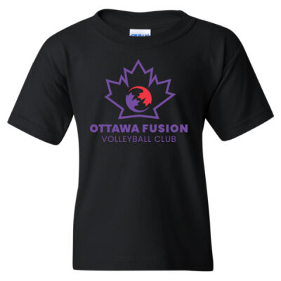 Gildan Youth Fusion Big Leaf Printed T-Shirt Thumbnail