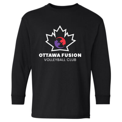 Gildan Youth Fusion Big Leaf Printed Long Sleeve Thumbnail