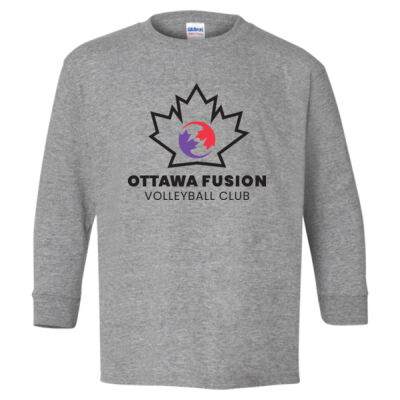 Gildan Youth Fusion Big Leaf Printed Long Sleeve Thumbnail