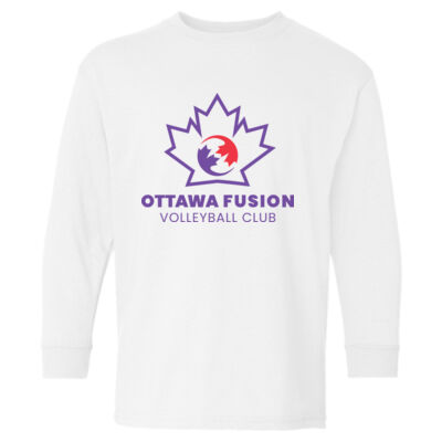 Gildan Youth Fusion Big Leaf Printed Long Sleeve Thumbnail