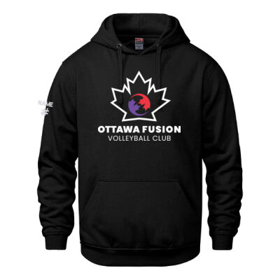 Vault Unisex Fusion Big Leaf Printed Hoodie Thumbnail